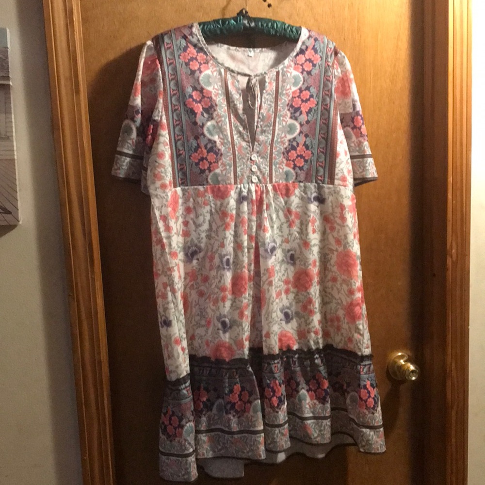 Silky floral dress